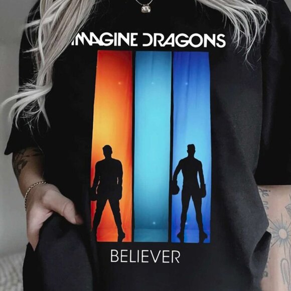 Imagine Dragons Mercury Tour 2023 T-Shirt Believer Music Band Graphic Fan Shirt - Picture 2 of 5